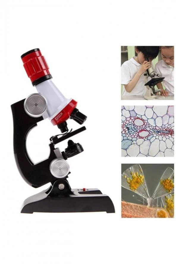 Mikroskop Kiti Eğitici Zoom Led Işıklı 100x 400x 1200x St1200x - 3