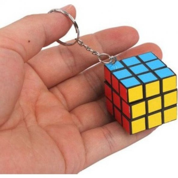 Mini Rubik Zeka Küpü (sabır Küpü) 3x3 Anahtarlık - 4