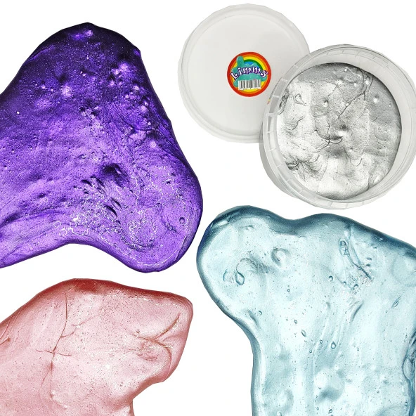 Slime Enjoy Metalik Oyun Jeli Ele Yapışmaz Renkli Polymer Slime Eğitici Oyun Seti - 2 Adet - 5