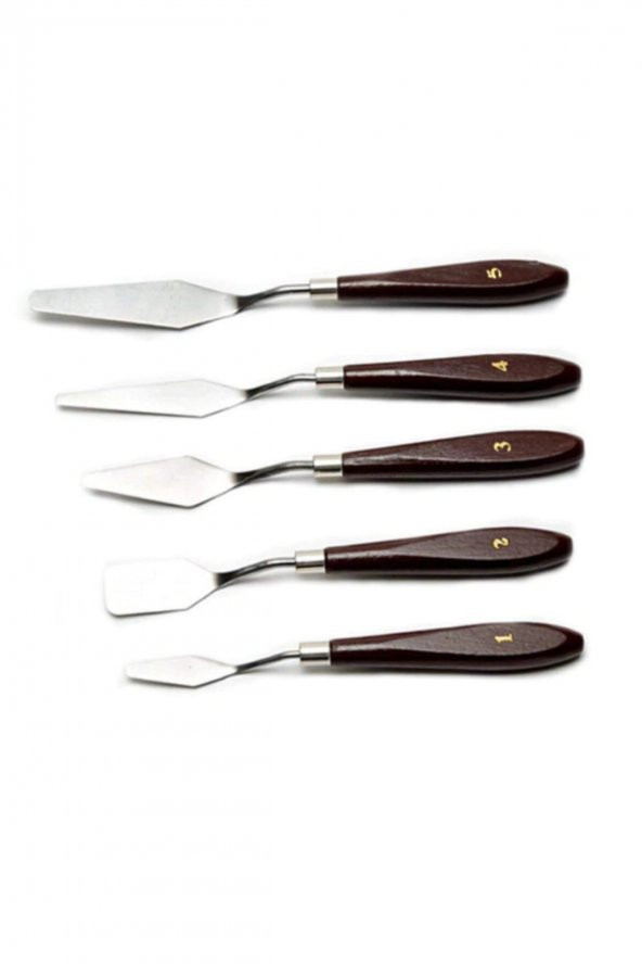 Resim Spatula Seti, Metal Spatula 5li (Painting Knife) - 3