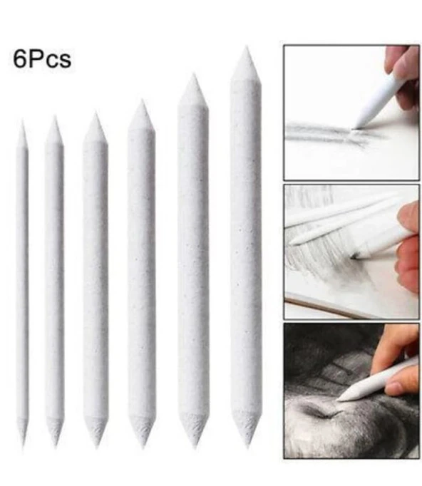 Pastel Dağıtıcı, Kaynaştırma Kalemi,  Paper Stump 6'lı Set