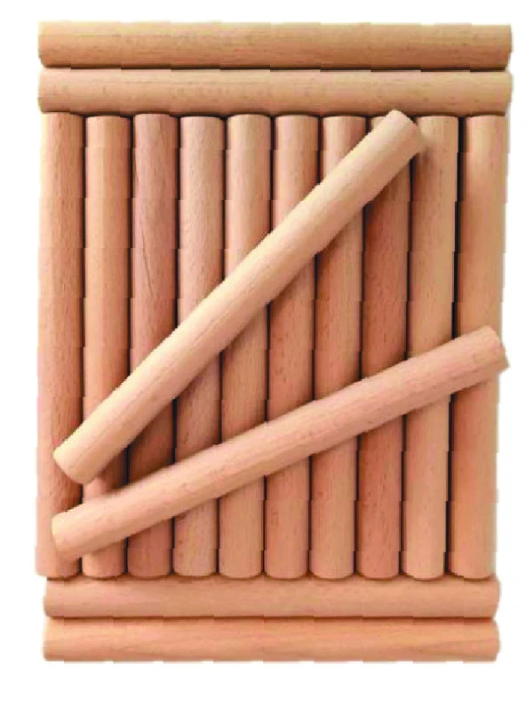 Okul Öncesi Ahşap Ritim Çubuğu Kalın Perkusyon müzik aleti 1 Çift (2 Adet) - 2