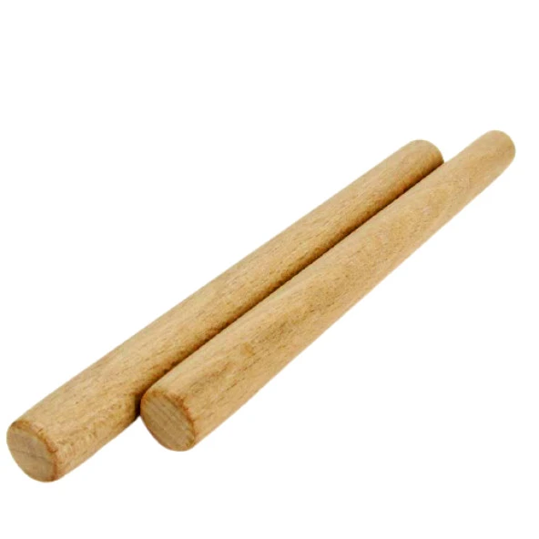 Okul Öncesi Ahşap Ritim Çubuğu Kalın Perkusyon müzik aleti 1 Çift (2 Adet) - 3