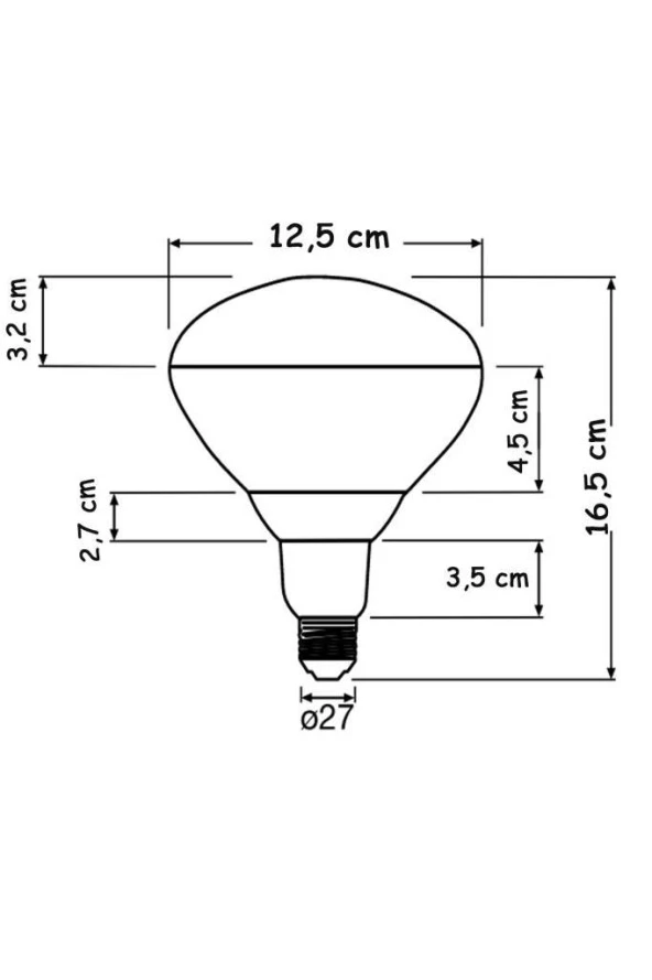 Ledvance 250W Infrared Kırmızı Ampul E27 Isıtıcılı Lamba Kırmızı Işık - 6