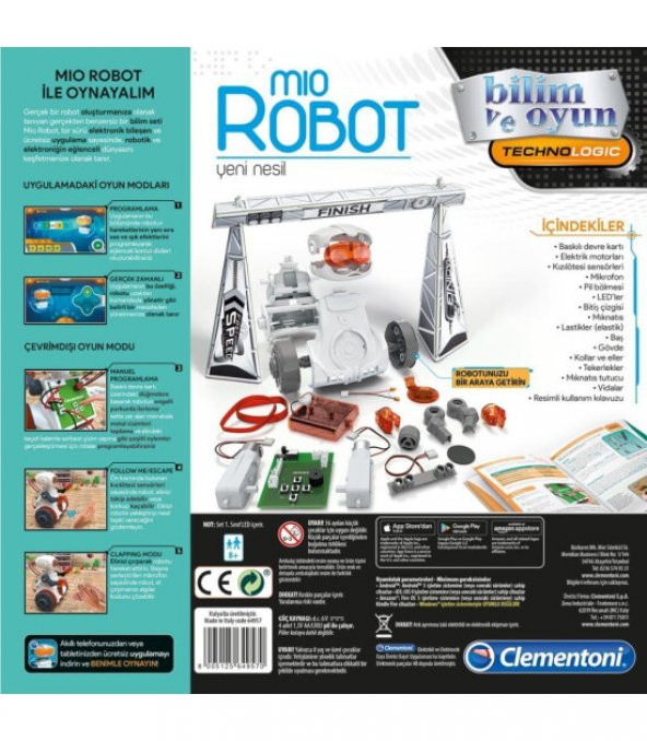Mio Robot YENİLİK SEVER (Yeni Nesil) Clementoni /Robotik Laborutavarı /BilimveOyun