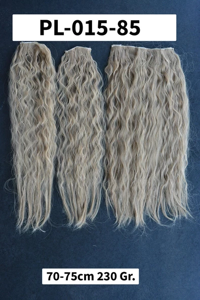 Küllü Bebek Sarısı Afro Dalgalı Uzun Yarım Ay Saç –  3 Parça Çıt Çıt 75cm. 230 gr. VIP SERI