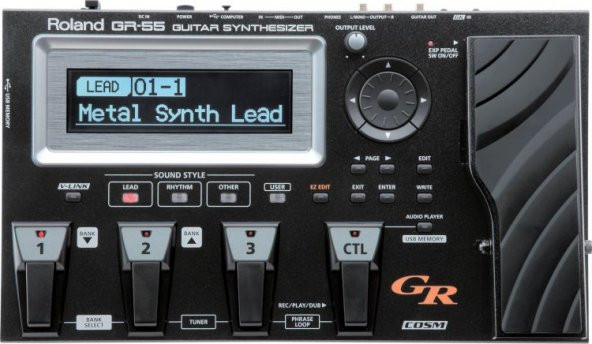 ROLAND GR-55S-BK Gitar Synthesizer - GK3 Manyetik Setsiz ürün görseli