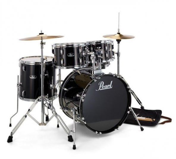 PEARL RS505C/C31 - Roadshow Jet Black 5 Parça (20B/10T/12T/14F/14S) Aksamlı & Zilli Akustik Davul Seti - 3