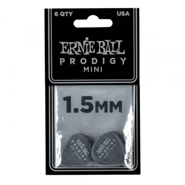 ERNIE BALL P09200 Prodigy Siyah Delrin 1.5 mm 3S 6lı Paket Pena