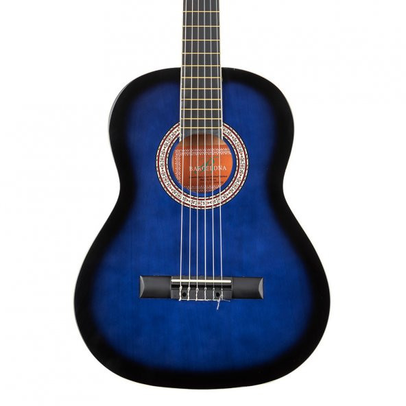 BARCELONA LC 3600 BB / 3/4 Junior Blue Black Sunburst Klasik Gitar - Resim 3