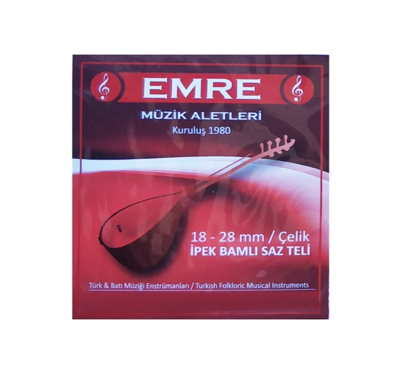 Emre 0.18 mm Çelik Takım Tel - Kısa Sap Bağlama Teli 18-28