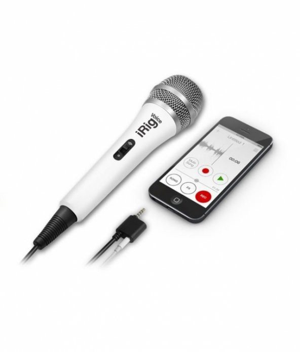 IK Multimedia iRig Voice White Karaoke Mikrofonu (iOS & Android) - Resim 2