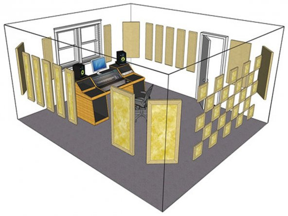 London 16 Akustik Panel Paketi - Gri - 2