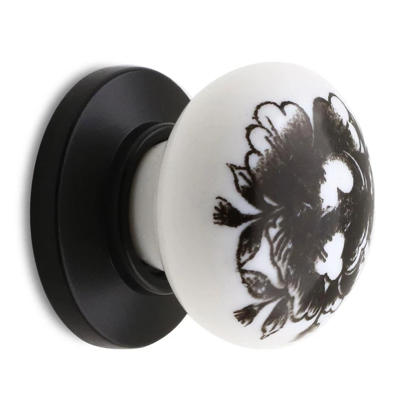 Eymen Düğme Çekmece Dolap Dolabı Kulpu Kulbu Beyaz Siyah Desenli Polimer Kulpları Mobilya Mutfak - Resim 5