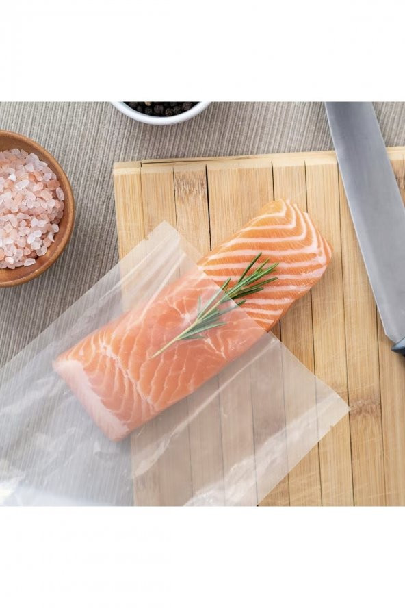 25x35 Cm Şeffaf Düz 73 Adet 1 Kg Vakum Poşeti, Profesyonel Endüstriyel Tip Vakum Poşeti - 2