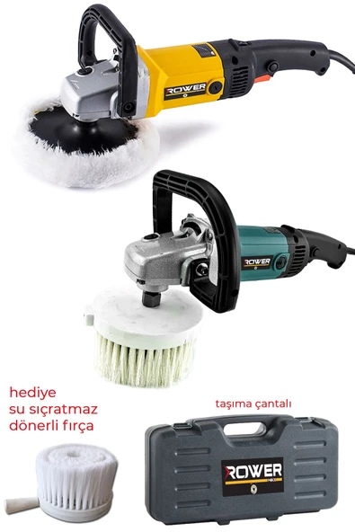 Rowermax RWRX-1200DO Alman Dizayn Devir Ayarlı Polisaj Makinası 1200W Koltuk Fırçalama Dönen Fırça - 3