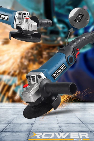 Rowermax Rwrx-3803 3500 W Devir Ayarlı Spiral Taşlama Makinası Avuç İçi Taşlama 125 Mm 2 Adet Diskli - 2