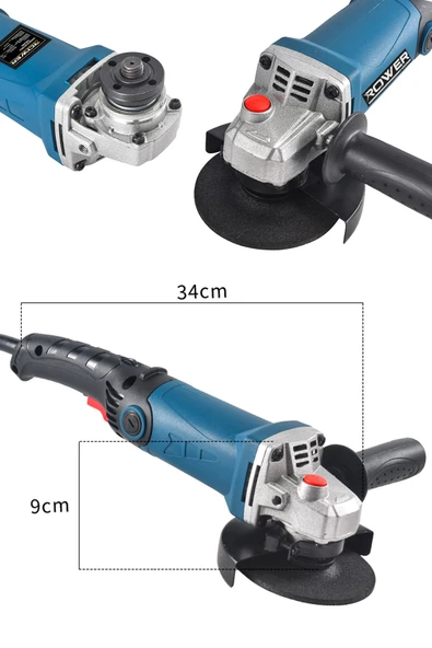 Rowermax Rwrx-3803 3500 W Devir Ayarlı Spiral Taşlama Makinası Avuç İçi Taşlama 125 Mm 2 Adet Diskli - 5