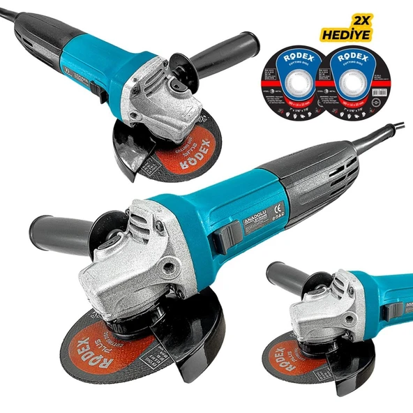 Anadolu Strong ANS1077 Devir Ayarlı Spral Makinası Avuç İçi Taşlama 125 mm 2 Adet Disk Hediye - 8