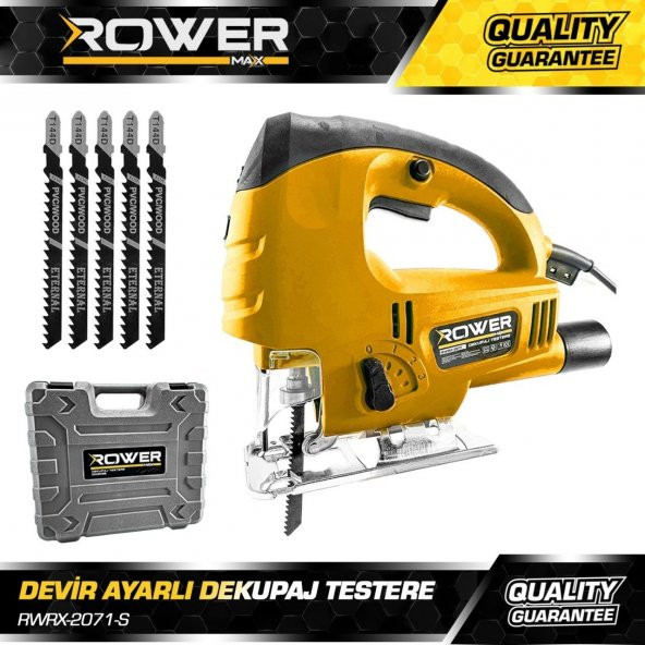 Rowermax RWRX-2071S Lazerli Pandüllü Açı Ayarlı Kademeli Dekupaj Testere 650W 5 Bıçak Hediyeli - Resim 5