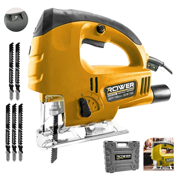 Rowermax RWRX-2071S Lazerli Pandüllü Açı Ayarlı Kademeli Dekupaj Testere 650W 5 Bıçak Hediyeli ürün görseli