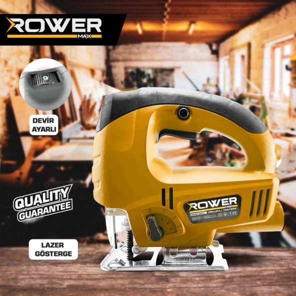 Rowermax RWRX-2071S Lazerli Pandüllü Açı Ayarlı Kademeli Dekupaj Testere 650W 5 Bıçak Hediyeli - Resim 6