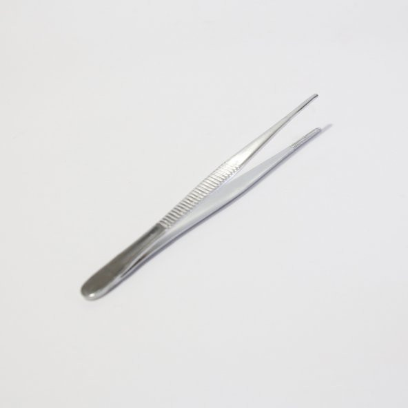 Penset 13 cm Düz-Küt Uçlu Nikel Kaplama - 1