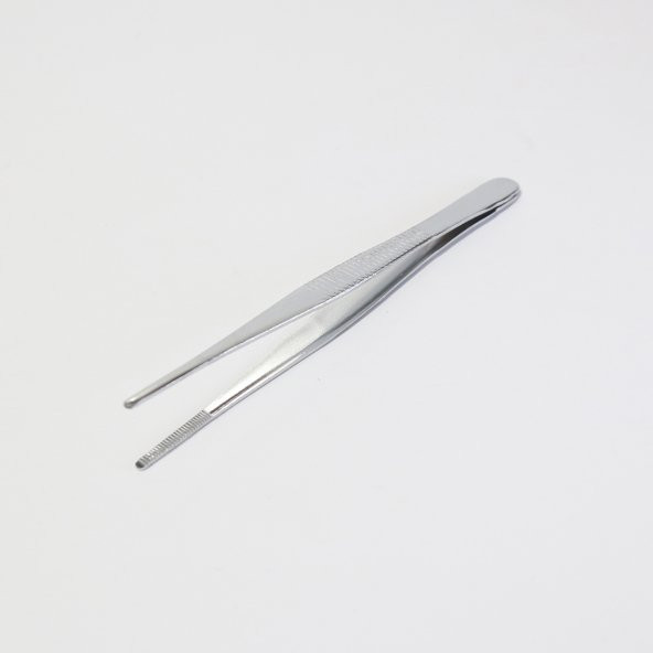 Penset 13 cm Düz-Küt Uçlu Nikel Kaplama - 6