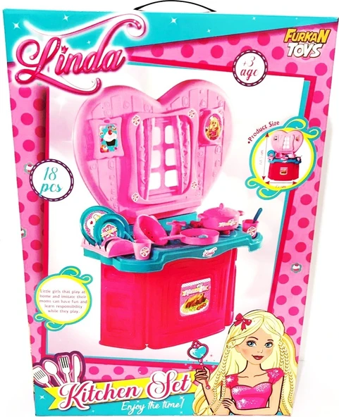 Linda Kitchen Set 18 Parça 68 cm 8529 - 2