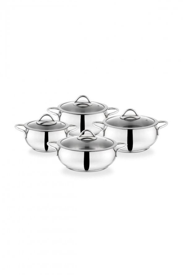 Schafer Cookhaus Çelik Tencere Seti 8 Parça Inox