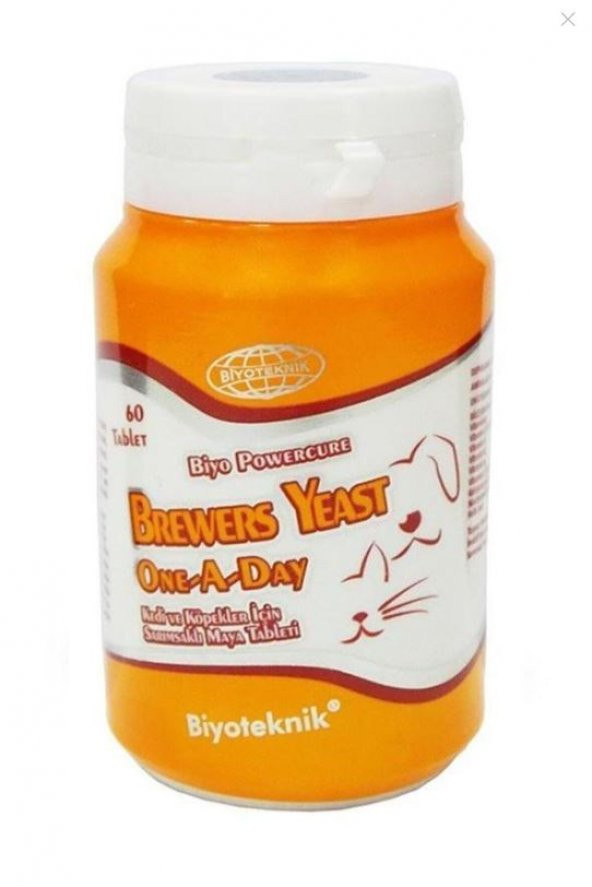 Biyoteknik Brewers Yeast One A Day Kedi Ve Köpekler Için Sarımsaklı Maya 60 Tablet 8693439700584