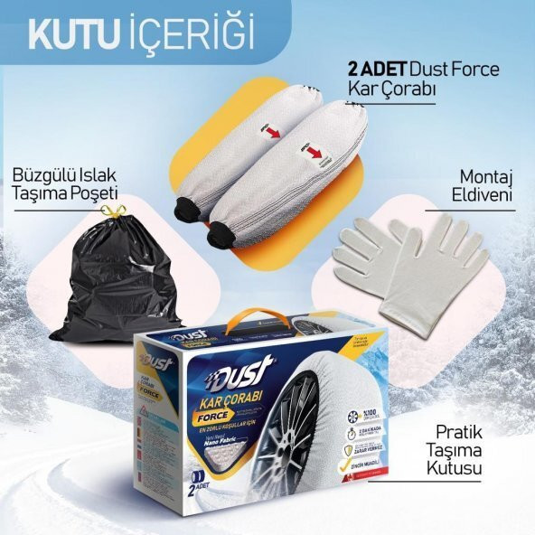 NKT GROUP 185 80 R13 Urban Kar Çorabı - Yüksek Kalite Medium - Resim 2