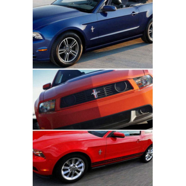 Ford Mustang Koşan At Çamurluk Yanı 3M 3D Metal Logo Amblem Seti