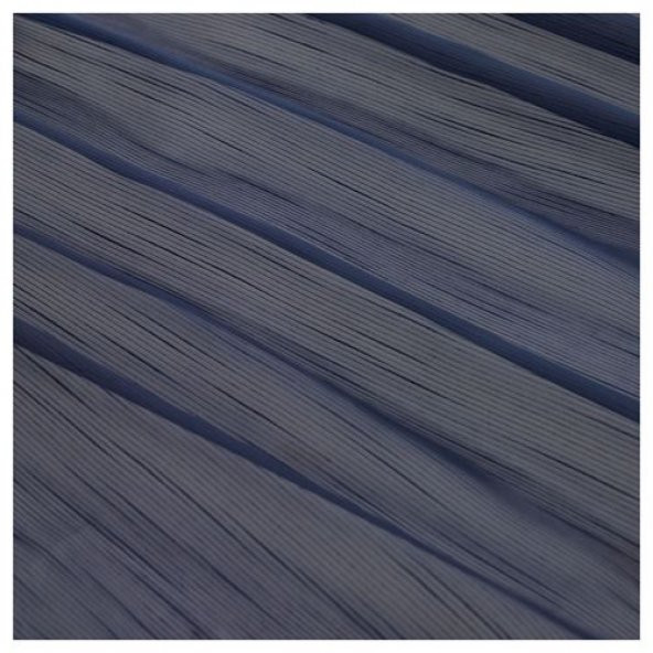 Tül Perde-Fon Perde /2 Kanat, MeridyenDukkan Koyu Mavi Renk 145x300 cm - 4