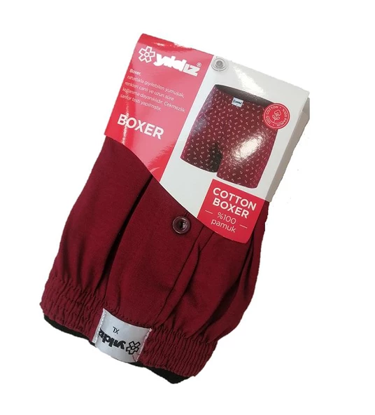 Yıldız Erkek Taşma Lastik Düz Renk Penye Boxer Short 43 - 7