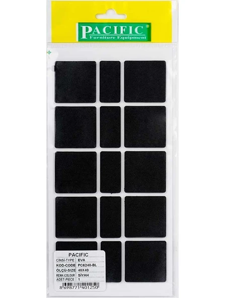 Yapışkanlı Eva Kare 1Plk=10 Ad 40x40 Siyah ürün görseli