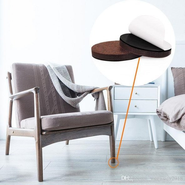 Kaydırmazlık Keçesi Yuvarlak  1Plk=18 Ad Q-35 Kahve - Resim 2