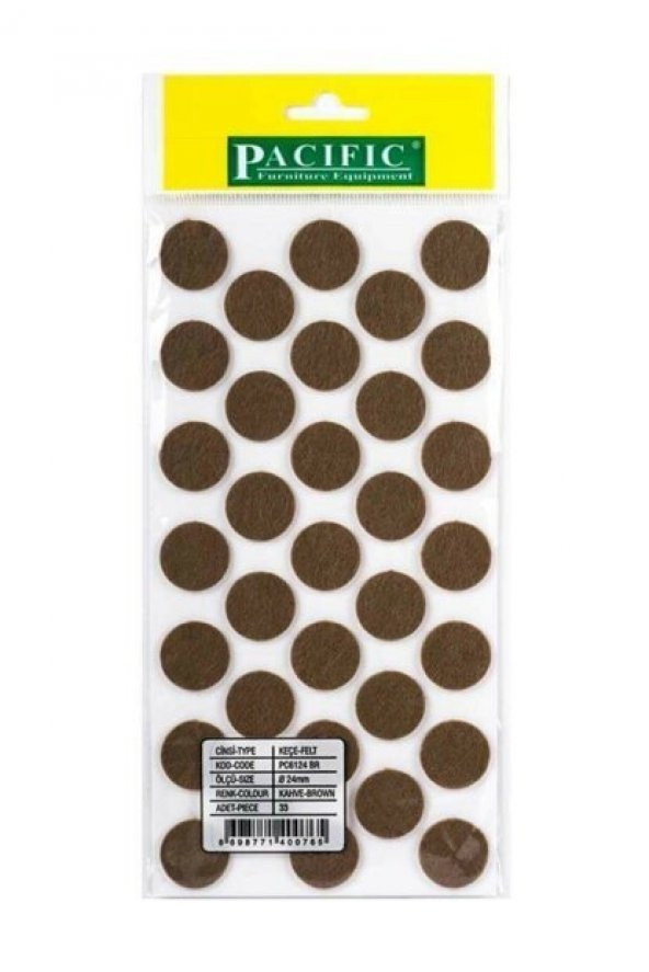 Kaydırmazlık Keçesi Yuvarlak  1Plk=33 Ad Q-24 Kahve ürün görseli