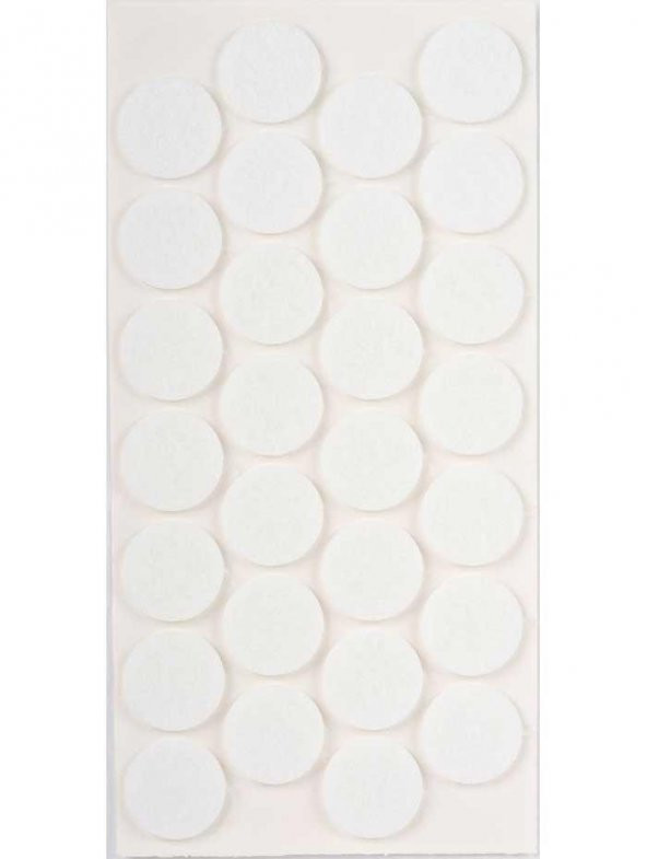 Kaydırmazlık Keçesi Yuvarlak  1Plk=28 Ad Q-28 Beyaz ürün görseli