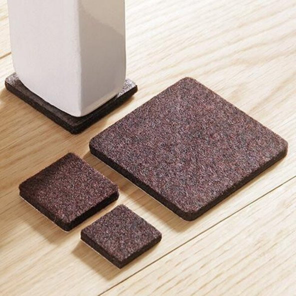 Kaydırmazlık Keçesi Kare 1Plk=10 Ad 40x40-20x40 Kahve - Resim 2