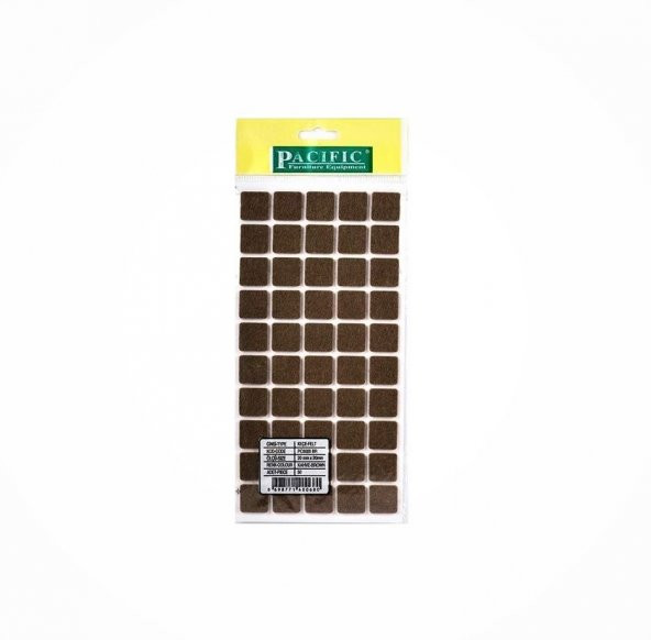 Kaydırmazlık Keçesi Kare 1Plk=50 Ad 20x20 Kahve ürün görseli