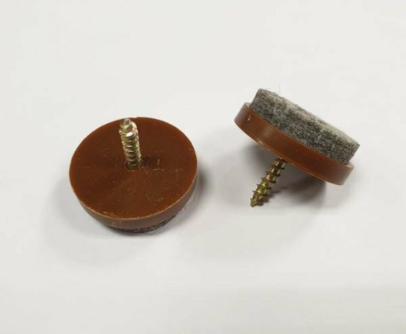 Sandalye Keçesi Plastik Taban 20mm Vidalı Kahve - 3