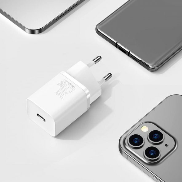 Baseus Super Si QC 20W Type-C Şarj Cihazı Beyaz - 3