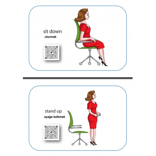 İngilizce Action   Eylem Kartları - 3