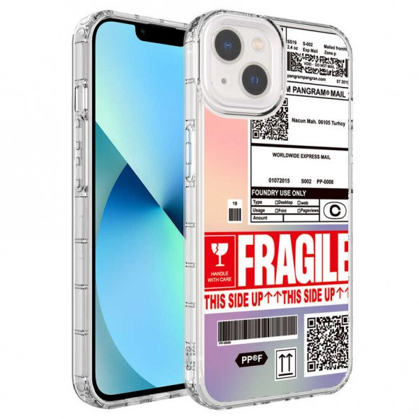 Apple iPhone 13 Kılıf Kamera Korumalı Renkli Desenli Sert Silikon Zore Korn Kapak - 5