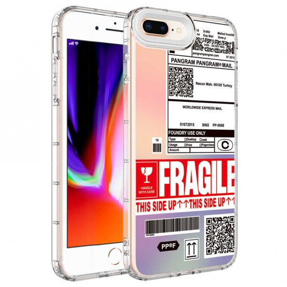 Apple iPhone 8 Plus Kılıf Kamera Korumalı Renkli Desenli Sert Silikon Zore Korn Kapak - 5