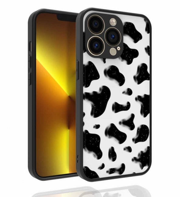 Apple iPhone 13 Pro Kılıf Desenli Kamera Korumalı Parlak Zore Nora Kapak - 4