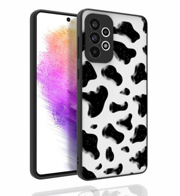 Galaxy A73 Kılıf Desenli Kamera Korumalı Parlak Zore Nora Kapak - 4