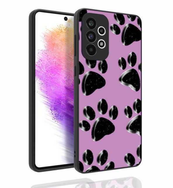 Galaxy A73 Kılıf Desenli Kamera Korumalı Parlak Zore Nora Kapak - 5