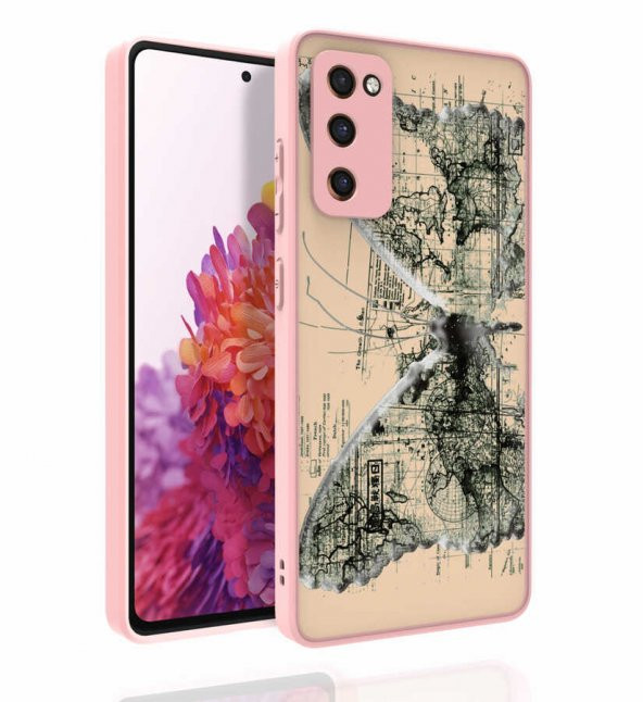 Samsung Galaxy S20 FE Kılıf Desenli Kamera Korumalı Parlak Zore Nora Kapak - 4